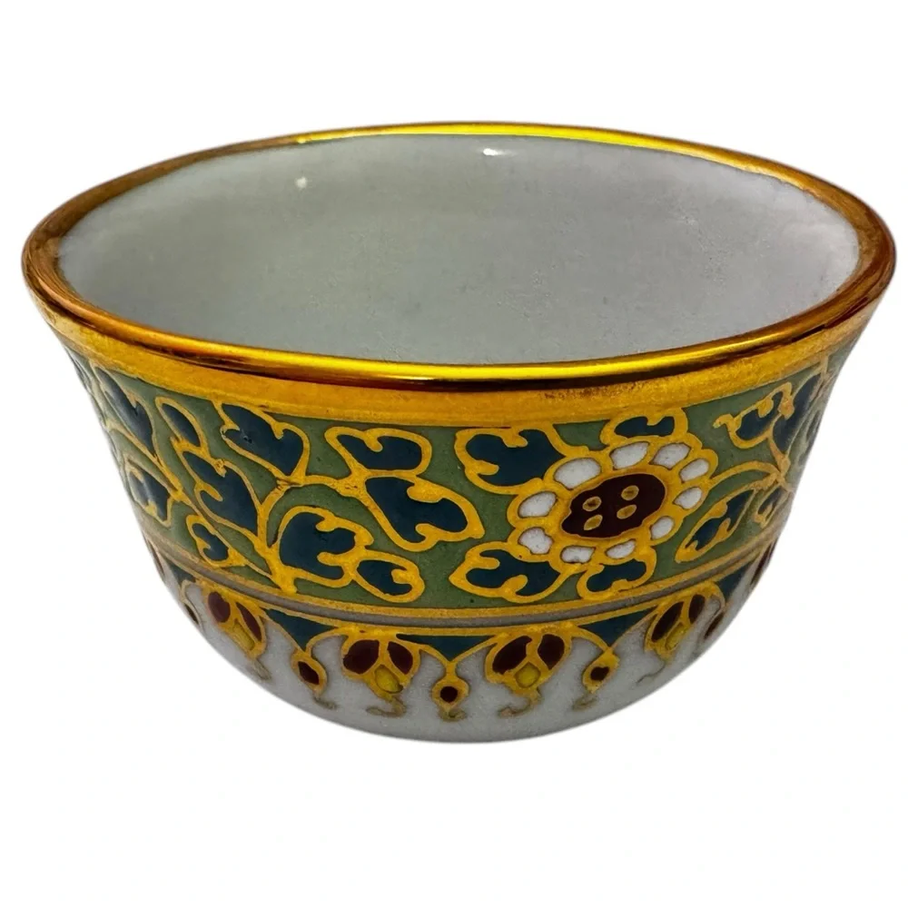 Vintage Hand-Painted Porcelain Tea Set – Gold & Floral Design - Picture 10 of 16